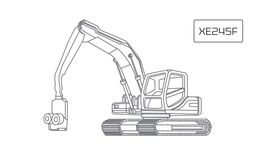 Гусеничный экскаватор-харвестер XCMG XE245F (25 тонн)