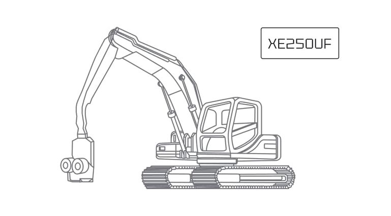 Гусеничный экскаватор-харвестер XCMG XE250UF (30 тонн)